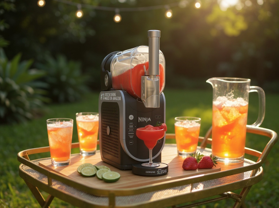 Ninja SLUSHi Frozen Drink & Slushie Machine with RapidChill Technology | 88 oz. Easy Fill Vessel | 5 Preset Programs | Make Margaritas, Frappés, & More | With Dishwasher Safe Parts | Black | FS301
