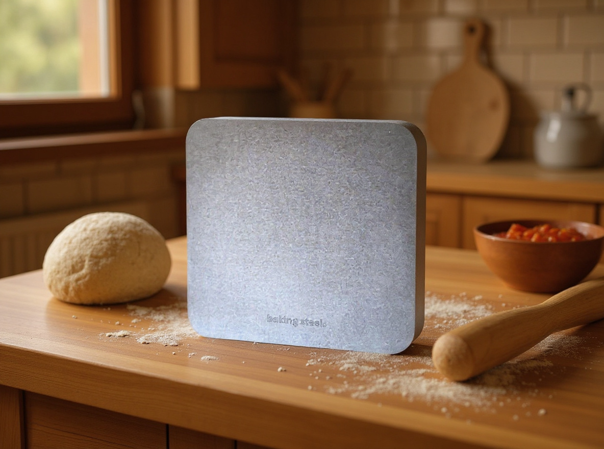 NerdChef Steel Stone - High Performance Pizza Baking \| Made in USA (14.5" x 16" x 1/4") - (.25" Thick - Standard)